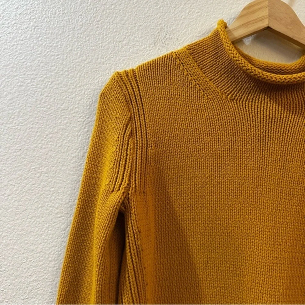 J. Crew Always‎ Oarsman Roll Neck Sweater Women’s Size XXS Mustard